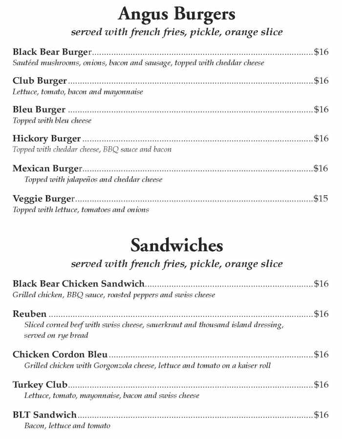 black bear diner menu san rafael